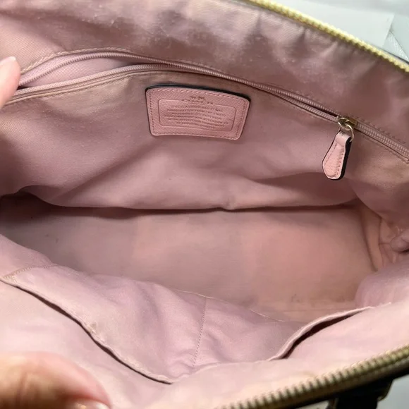 Coach Floral Pink and Black Satchel - Picture 3 of 7